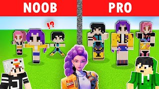 NOOB VS PRO: KPOP Demon Hunters Build Battle | Minecraft (Tagalog)