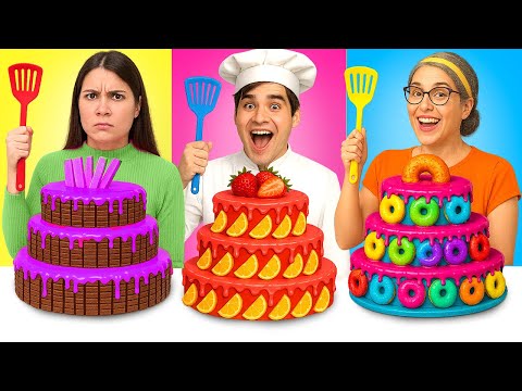 YO VS ABUELA DESAFÍO DE COCINA | Hacks Útiles de Cocina e Ideas de 123 GO! Series