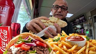 Beef Shawarma, Falafel Baghdad فلافل بغداد🥤🌯meal, STREET FOOD REVIEW, in Malmö