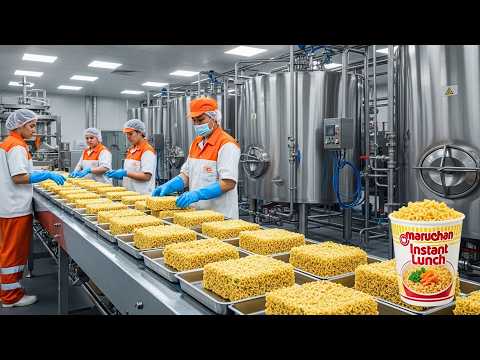 CÓMO se FABRICAN los FIDEOS INSTANTÁNEOS 🍜 | Así se HACEN las SOPAS INSTANTÁNEAS en Mega Fábricas