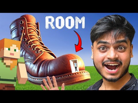 BUILDING A GIANT MINECRAFT SHOE HOUSE IN REAL LIFE | AMANJO B