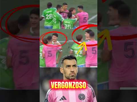 Sergio Busquets agredió a  Obed Vargas #sergiobusquets #leaguescup #ligamx #mls #soccer #barcelonafc