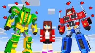 JJ and Mikey Become TRANSFORMER Who Will JJ's Girl Choose? - Maizen Minecraft Animation