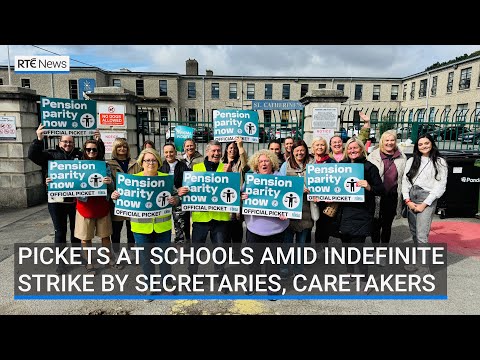 YouTube video thumbnail: Pickets at Schools Amid Indefinite Strike by Secretaries, Caretakers