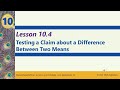Hypothesis Tests for the Difference Between Two Means