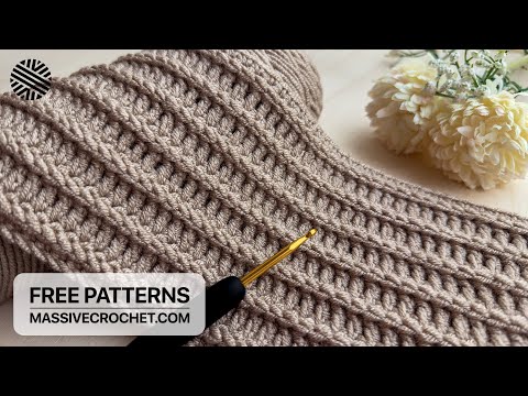 SUPER EASY Crochet Pattern for Beginners!⚡️🤎 Crochet Stitch for Baby Blanket, Bag & Scarf