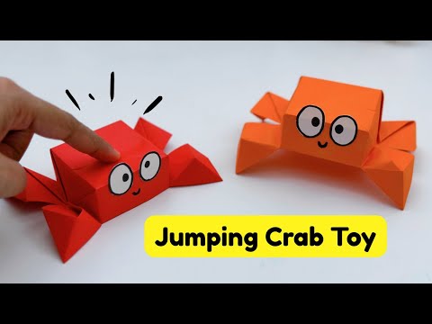 How To Make Moving Paper Crab Toy For Kids / Nursery Craft Ideas / Paper Craft Easy / KIDS  crafts
