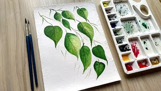 Watercolor Leaves | How to Paint Tree Leaves with Watercolor | Paint with David