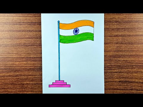 How to Draw Indian National Flag || Republic Day Special National Flag Drawing & Colour