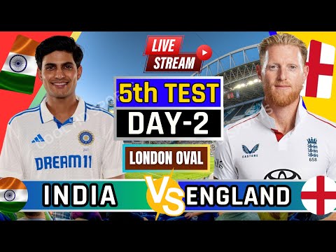 LIVE IND vs ENG 5TH TEST DAY 2  | Live india vs england day 2| live ind vs eng 5th test today