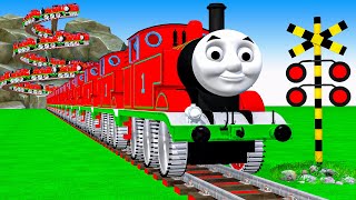 【踏切アニメ】あぶない電車 3 TRAIN Thomas vs Fumikiri 3D Railroad Crossing Animation #1 #1million