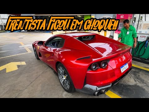 QUASE FALI ENCHENDO O TANQUE DA 812 GTS!!🔥 GASOLINA MAIS CARA DO BRASIL
