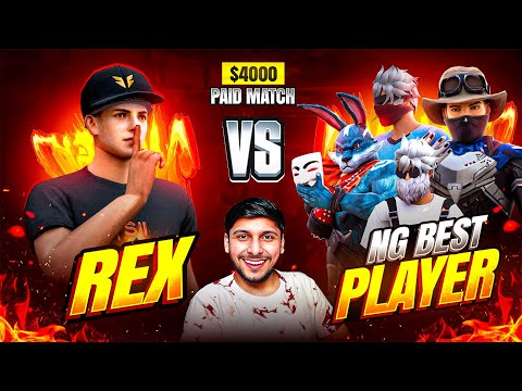 REX VS NG BEST PLAYER 🥵 WHO IS THE PLAYER ?  $ 4000 PAID MATCH  🥵 ON LIVE