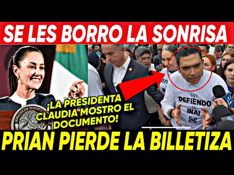 SE LES BORRO LA SONRISA! PRIAN ACABA DE PERDER LA BILLETIZA! ASI LO INFORMA PRESIDENTA CLAUDIA