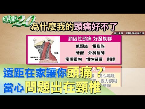 遠距教學.在家工作讓你頭痛？ 當心問題出在頸椎 健康2.0