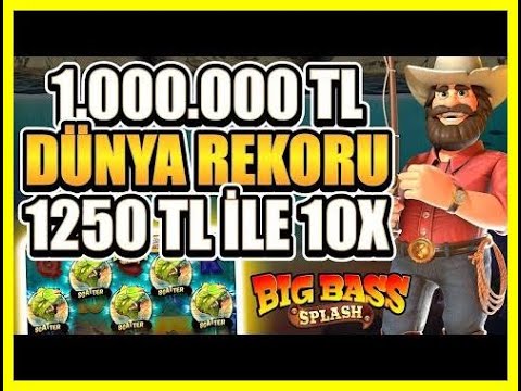 SLOT OYUNLARI BIG BASS SPLASH 🔥 🔥 1.000.000 TL DÜNYA REKORU 1250 TL İLE 10X #slotoyunları #casino