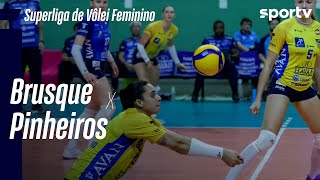 BRUSQUE 0 x 3 PINHEIROS | MELHORES MOMENTOS | SUPERLIGA MASCULINA DE VÔLEI 2024/25 | sportv