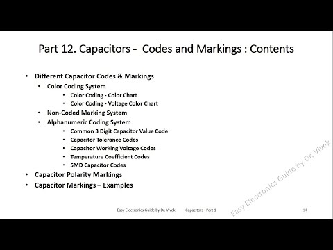 common capacitor code chart