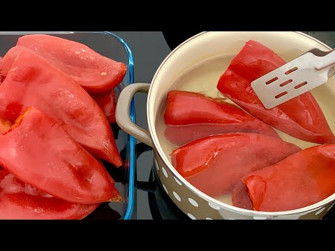 Receta më e Lehtë 🤩 Përgaditja e Specave të Kuqë të Përvluara Turshi që Nuk Prishen !! 🌶❤️