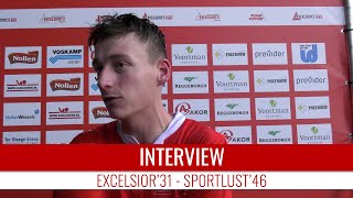 Screenshot van video Kai Wesselink: "Ons veldspel tegen de koploper geeft vertrouwen" | Excelsior'31 - Sportlust'46