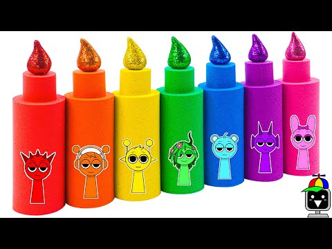 Incredibox Sprunki 🤖 How To Make Rainbow Candle From Kinetic Sand Cutting ASMR 🤖 Making By Yo Yo