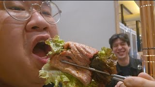 오랜만에 전세계 친구와 돼지갈비 먹방. Mukbang