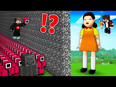 ماين كرافت : بناء لعبة الحبار ضد بناء جيش حراس لعبة الحبار !!؟ 🔥😱