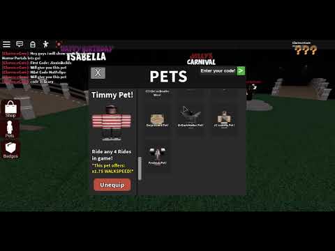 Roblox Jolly S Carnival Codes 07 2021 - gavens story roblox code