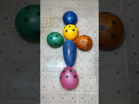 5Football Balloons and HBD Balloon pop reverse asmr satisfying