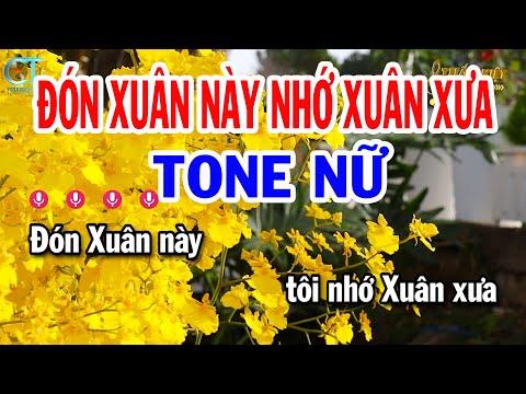 Karaoke Đón Xuân Này Nhớ Xuân Xưa Tone Nữ ( Cm ) Nhạc Xuân Mới || Karaoke Tuấn Kiệt