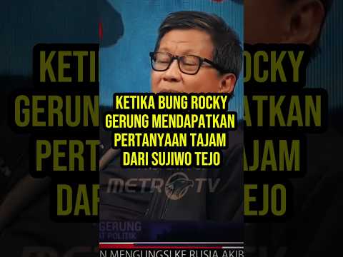 KETIKA ROCKY GERUNG MENDAPATKAN PERTANYAAN TAJAM SUJIWO TEJO ‼️😂 #shorts #rockygerung
