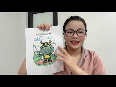 Color the frog stuck in the jar  | Trang Coloring