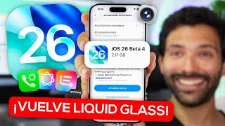 iOS 26 Beta 4 SALE HOY 🤩 Más Liquid Glass y MUCHAS novedades