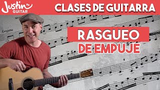 El patrón de rasgueo de “empuje” para principiantes