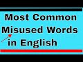 Common Misused Words in English