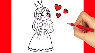 CÓMO DIBUJAR UNA PRINCESA