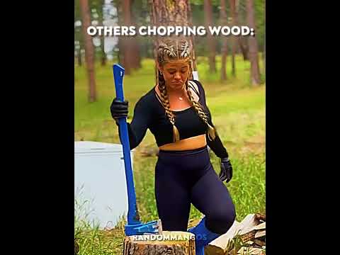 Others chop wood vs this guy 💀🪵🪓