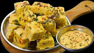 Moong Dal Ka Dhokla- High Protein Breakfast | Desi Moong Dal Dhokla Recipe | Gujarati Snacks at Home