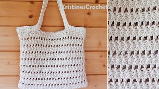 How To Crochet Star Stitch Tote Bag