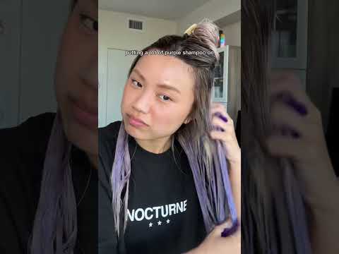 testing PURPLE shampoo on my hair 🤔