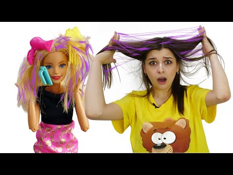 Салон красоты - Барби видео для девочек. Смешные истории куклы Barbie