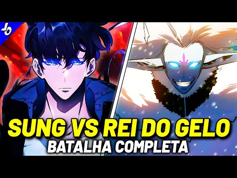 SUNG JIN WOO VS O REI DO GELO (BARUKA) BATALHA COMPLETA | SOLO LEVELING