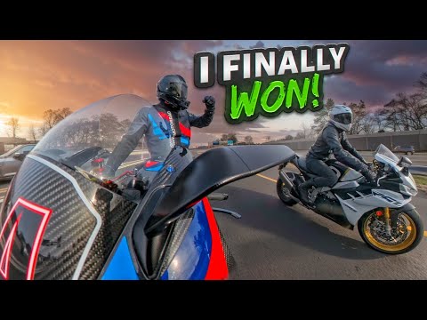 I BEAT A TINY PRO RACER ON MY 2023 BMW M 1000 RR!