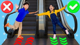 Lily and Ben Learn Escalator Safety with Uncle Jim
