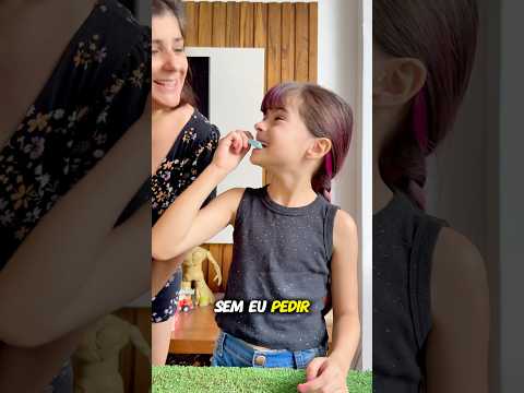GIGI ESCOVOU O DENTE E COMEU A ESCOVA DE BALA FINI 😱😂#shorts
