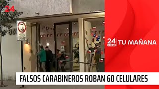 Falsos carabineros simularon allanamiento y robaron al menos 60 celulares en departamento | 24 Horas