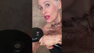 Coffee scrub demonstration!