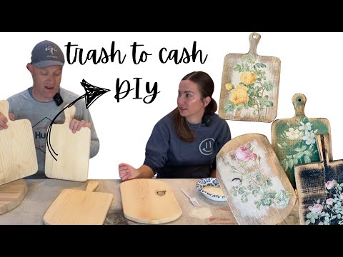 Trash to cash - Scrap Wood Project Ideas Antique Cutting Board Style - DIY Reselling