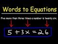 Translating Sentences into Algebraic Expressions