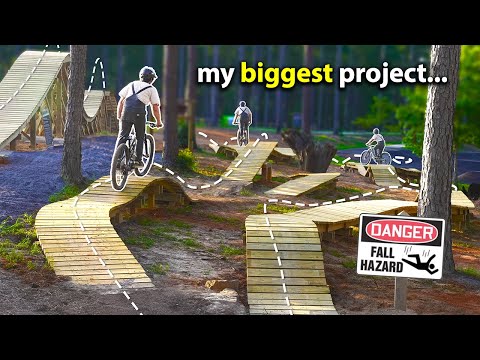 I Built an Entire Bike Park using ONLY wood!